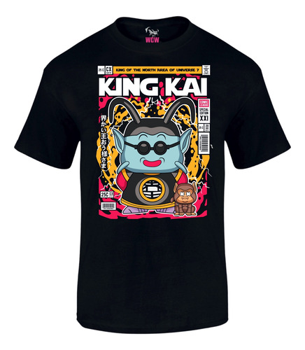 Camiseta King Kai Dragon Ball Series Black Wow
