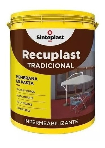 Recuplast Tradicional Membrana En Pasta Techos Y Muros 20 L