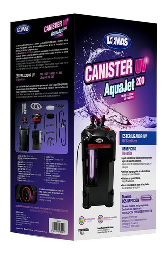 Filtro Externo De Canasta Con Uv Para Acuarios Aquajet 200 L