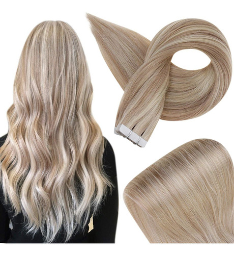 Extensiones De Cabello Cinta De Pelo Humano Real 14 Pul...