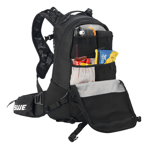 Mochila Uswe Shred 25, Carbon Black Color Negro Diseño Liso 3l
