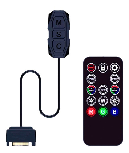 Ventoinha Cooler 3 Fan, Controladora, 120mm, Led Rgb, Preto
