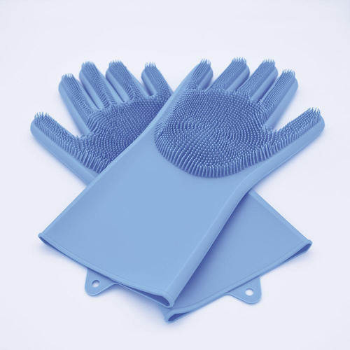 Guantes De Silicón Para Lavar Platos - Guantes Con Cepillo