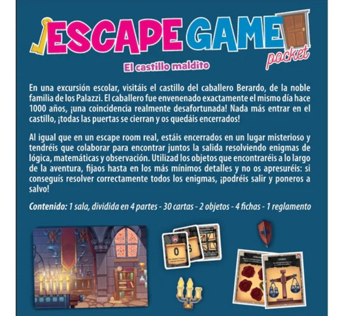 Juego D Mesa Escape Game Castillo Clementoni Italia Misterio