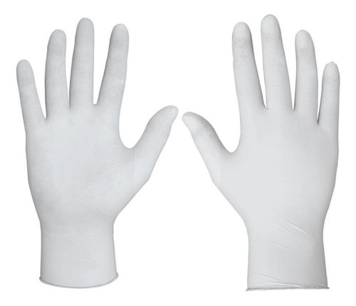 Guantes De Latex Talle S Blancos X 10 Pares Color Blanco