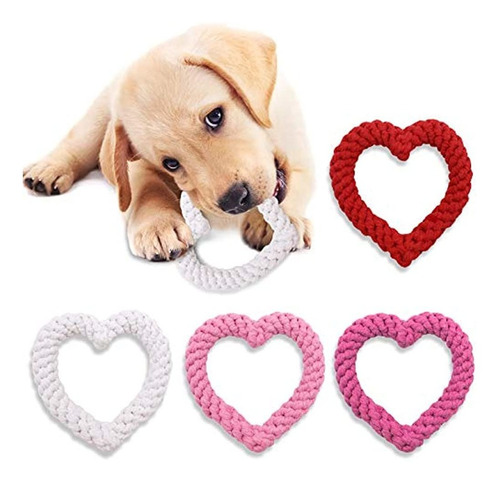 Ciyvolyeen Perro Cuerda Corazón Juguetes Día De San Valentín