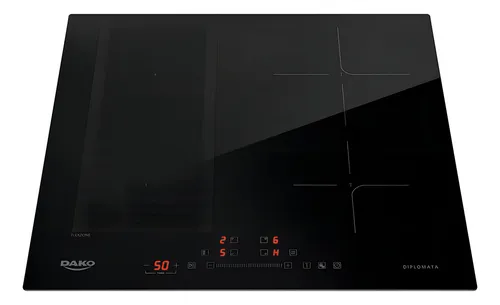 Cooktop De Indução 4 Bocas Dako Diplomata com Zona Flexível Preto