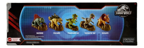 Coleção Jurassic World Micro 5 Dinossauros Mattel