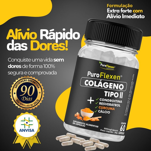 2 Potes Cúrcuma, Alívio Dores Articulares Joelho Puroflexen®