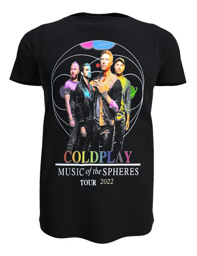 Polera Coldplay, Music Of The Spheres, Unisex 100% Algodón
