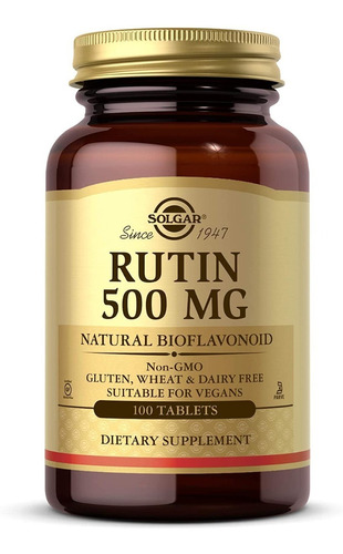 Rutin 500 Mg Bioflavonoide Natural Solgar 100 Tabletas