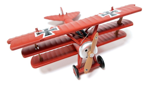 Miniatura Diecast 1/72, Avión Fokker Dr1 Barón Rojo