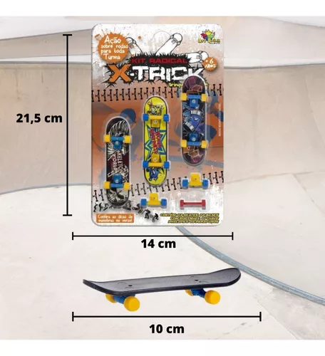 Skate Dedo Infantil 3 Un Presente Fingerboard Lembranca em