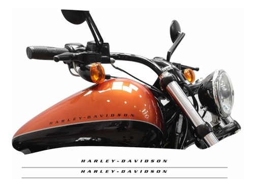  Adesivo Compativel Harley Davidson Blackline Laranja Cor Street Iron Fat Boy Breakout Electra Glide 