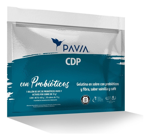 Probióticos Pavia con 1 Billón Vivos y activos L. Paracasei y B. Lactis, sabor extracto De Café