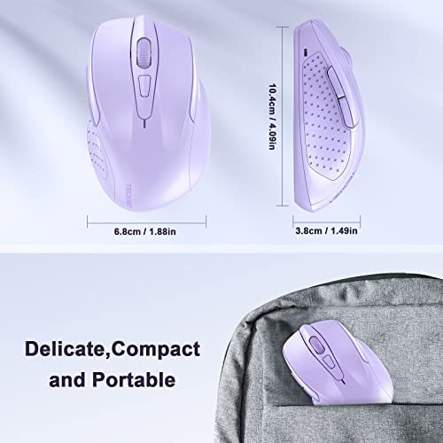 Ratón Tecknet Pro M003 En Ámbrico/lavanda
