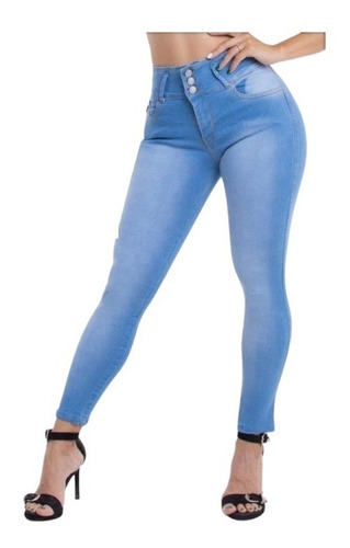 Jeans Elastizados Pack X2 Mujer Levanta Cola Calce Perfecto