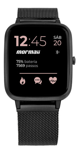 Relógio Smartwatch Mormaii Life Molife Preto Molifeai/7p