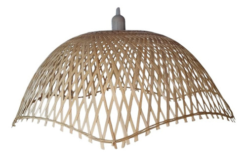 Lámpara Colgante De Bambu Liviana Fibras Naturales 45 Cm Marrón Claro