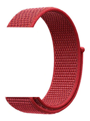 Pulseira Nylon Loop Compatível Com Apple Watch E Iwo Cor vermelho Chinês Largura 42.44 mm