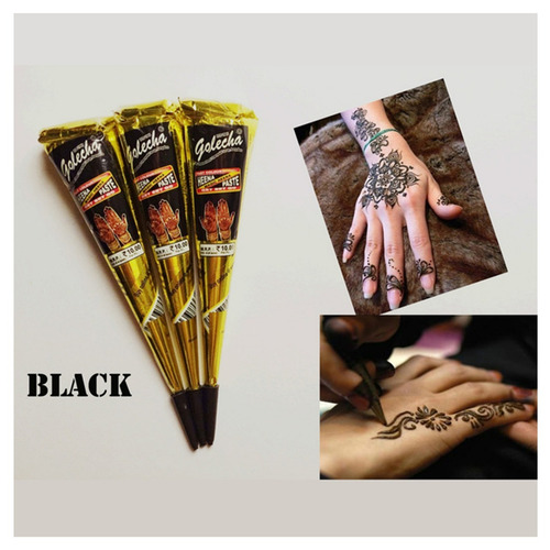 Imagem 3 de 10 de 24 Tubos De Tinta Para Tatoo Temporária Golecha + Aplicador