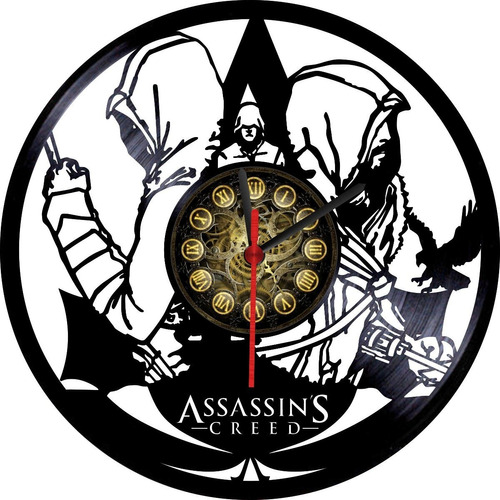 Reloj En Vinilo Lp/ Vinyl Clock Assassins Creed