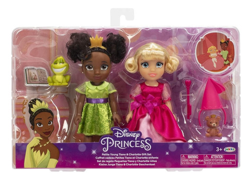Disney Princess Young Tiana Doll & Charlotte Petite Dolls