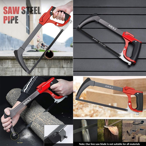 12 Hack Saw For Metal, Hacksaw Frame Set With 7 Professiona