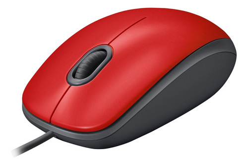 Mouse Com Fio Clique Silencioso M110 Vermelho Logitech Cor Vermelho e Preto