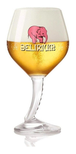Taza de cerveza Delirium Tremens con forma de trompa de elefante, 500 ml, color transparente