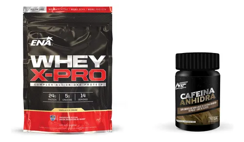 Ena Proteina Whey X Pro 1 Lb Vainilla + Cafeina X 70 Gr