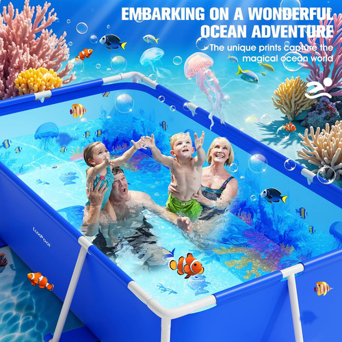 Piscina Rectangular Profunda Para Adultos Sobre El Suelo 2.3