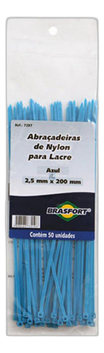 Abracadeira Nylon Brasfort 2,5x100 Az C/50