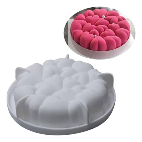 * Molde Silicon Pastel De Corazones Valentin Choco Fondant