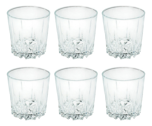 Set X 6 Vasos Copas Tragos Agua Whisky Vidrio Pasabahce