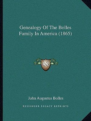 Libro Genealogy Of The Bolles Family In America (1865) - ...