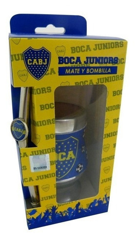 Imagen 1 de 5 de Mate Con Bombilla En Caja Futbol Ar1 933 Ellobo