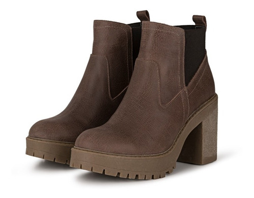 Bota De Cuero De Mujer Viamo, Modelo Lazurita