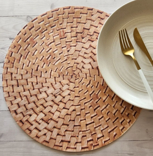Imagen 6 de 7 de Plato De Sitio Papel Pack 24 Unidades Hortensias