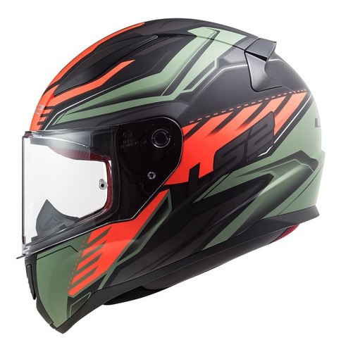 Casco Integral Ls2 Ff353 Rapid Gale Negro / Rojo / Verde Mat Tamaño Del Casco Xxl