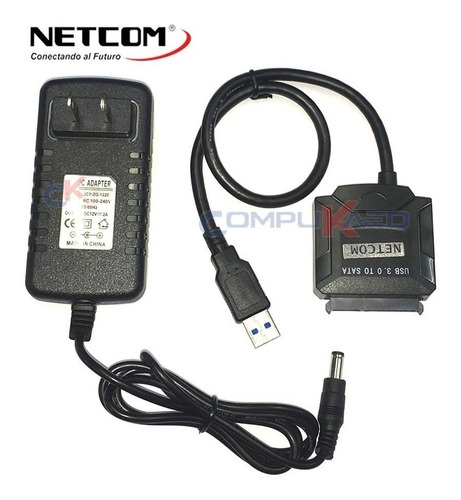 Adaptador Sata A Usb 3.0 Para Discos De Pc O Laptop Netcom