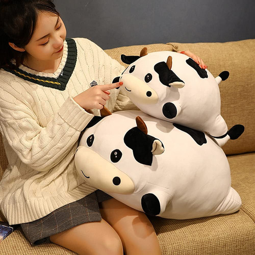 Wuyu Almohada De Felpa De Vaca, Adorable Juguete De Peluche.