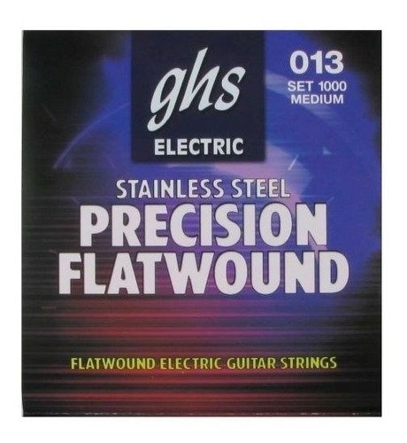 Encordado Guitarra Eléctrica Ghs Precision Flatwound 013