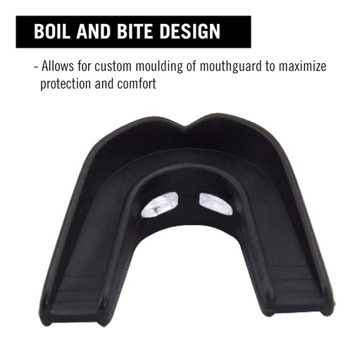 Protector Bucal Doble Para Box Mma Adultos Everlast Negro Sin Sabor