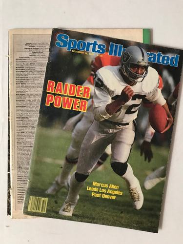 Revista Sports Illustrated Dic 1985 Marcus Allen L A Raiders (Usado)
