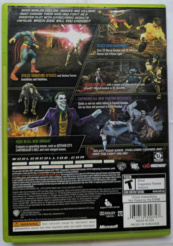 Caja Mortal Kombat Vs Dc Universe Xbox 360 Original (Usado)