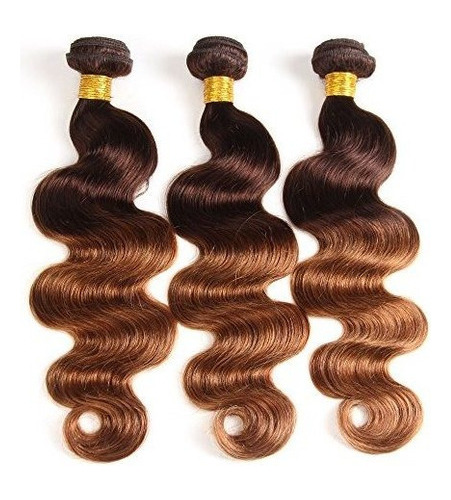 Extensiones De Cabello Humano De 2 Tonos Con Cierre Brasiler