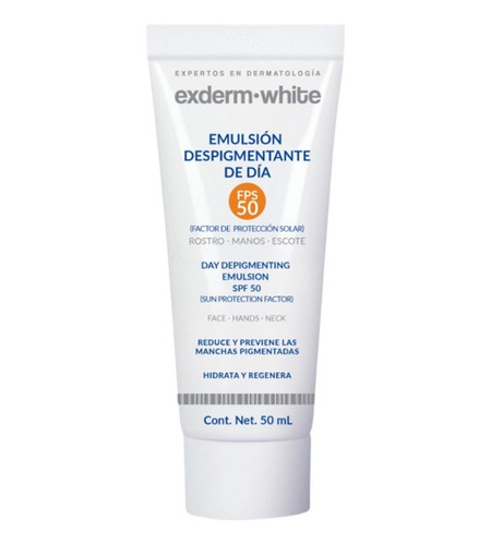 Exderm White Emulsion Despigmentante De Dia Fps 50, 50 Ml Tipo De Piel Rostro