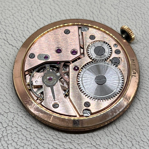 Antiguo Reloj Caballero Oro 18k Máquina Suiza Acuerda Wintex
