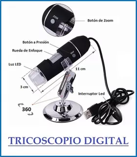 Dermatoscopio/tricoscopio Digital 1000x - Usb